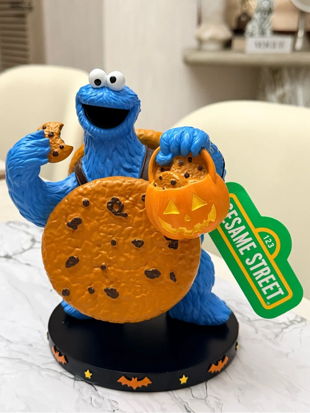 Cookie Monster Jack-O’-Lant Halloween Pumpkin Figure Sesame Street Decor 2026